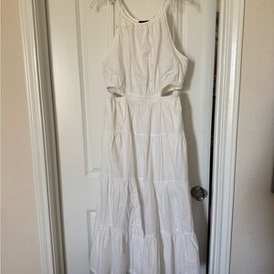 Jcrew Elegant White Sleeveless Maxi Dress